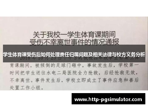 学生体育课受伤后如何处理责任归属问题及相关法律与校方义务分析